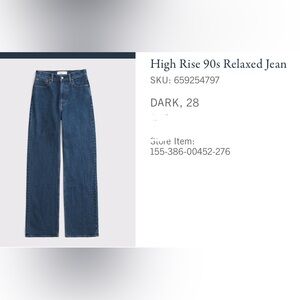 Abercrombie High Rise 90s Relaxed Jean